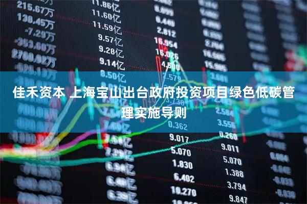 佳禾资本 上海宝山出台政府投资项目绿色低碳管理实施导则