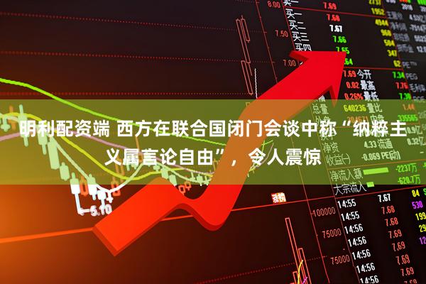 明利配资端 西方在联合国闭门会谈中称“纳粹主义属言论自由”，令人震惊